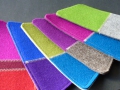 Brillenetuis aus Wollfilz, Trapezform, verschiedene Farben