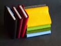 Notizblockmäppchen aus Filz, Modell "remember me", verschiedene Farben