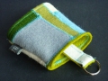 Schlüsselsack aus Filz, gepatcht, bunt