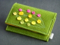 Visitenkartenetui aus Filz, Modell "Flowers"