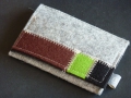 Visitenkartenetui aus Filz, Modell "Squares"