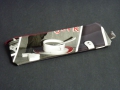 Wachstuchetui, schwarz-weiss mit Kaffee-Motiven