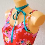 Hemdchenset aus Baumwolljersey in hellem Rot mit großen Blüten