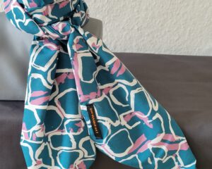 Schaltuch „Türkis-Grün gemustert“