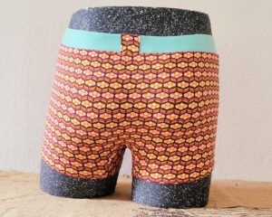 Retro-Herrenslip, Modell „Orange Flowers in a Row