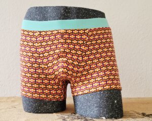Retro-Herrenslip, Modell „Orange Flowers in a Row