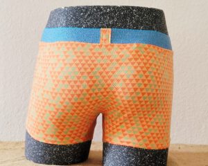 Retro-Herrenslip, Modell „Triangles on Apricot“